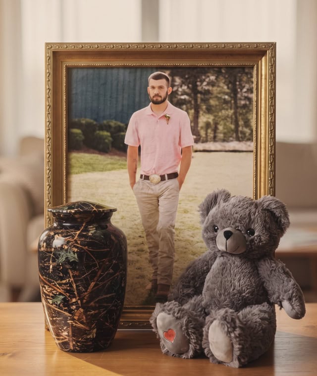 Kyle's memorium and his heartbeat bear